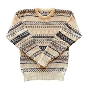 Vintage Sierra Designs Shetland Wool Fair isle Crewneck Sweater